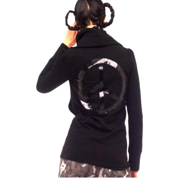 Norma Kamali Women's Peace Hoodie Size M - Picture 1 of 8